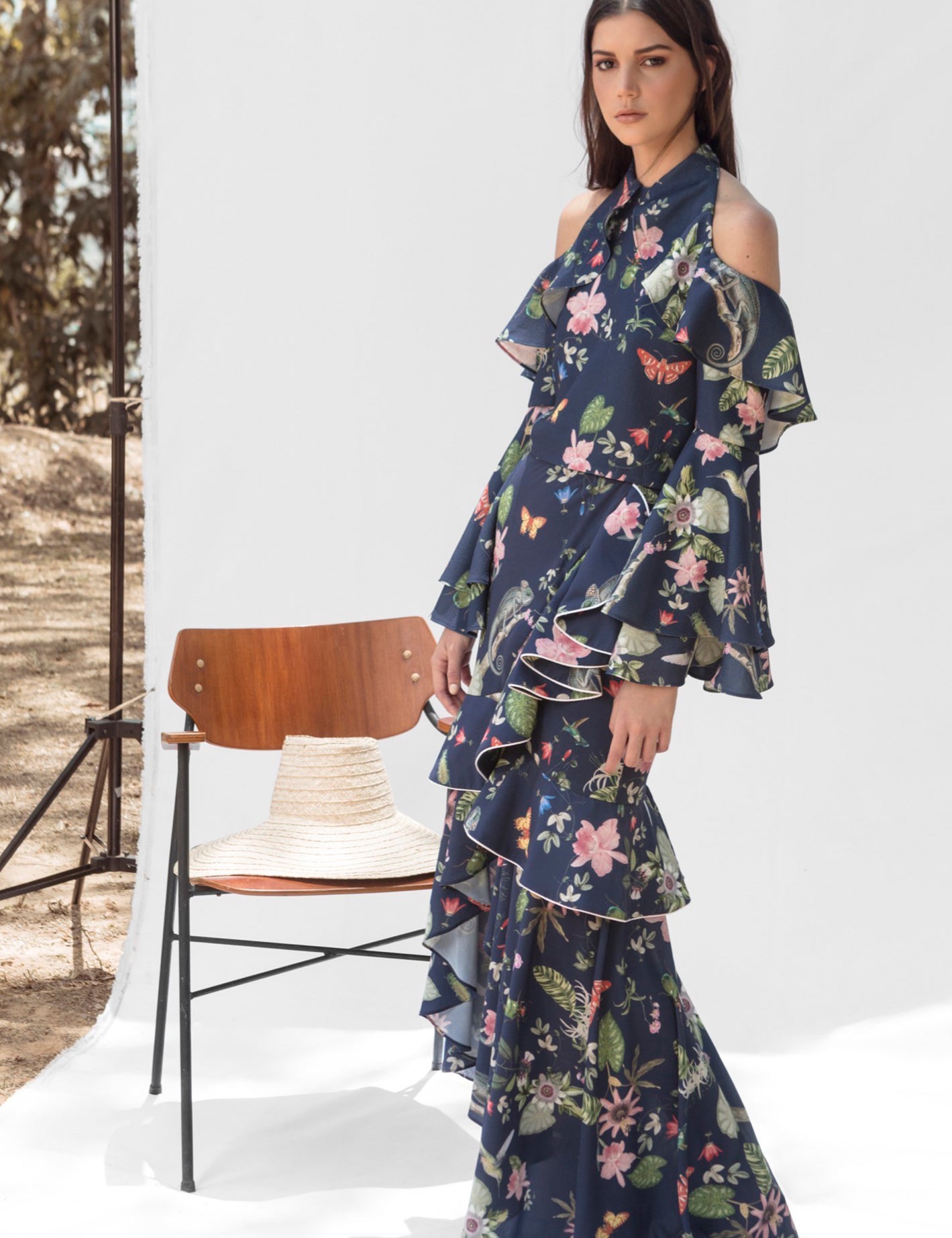 ORQUÍDEA TOP IN NAVY CAMALEON PRINT - No Pise La Grama Web