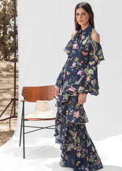 ORQUÍDEA TOP IN NAVY CAMALEON PRINT - No Pise La Grama Web