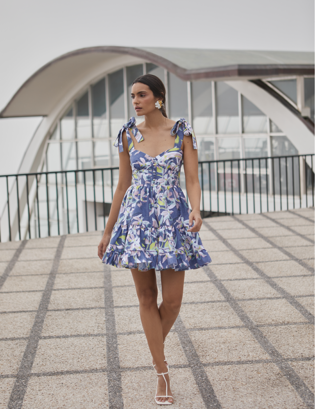 PAPELON DRESS IN ORQUIDEA AZUL PRINT - No Pise La Grama Web