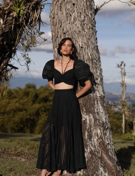 LA BOTANICA SKIRT IN BLACK - No Pise La Grama Web