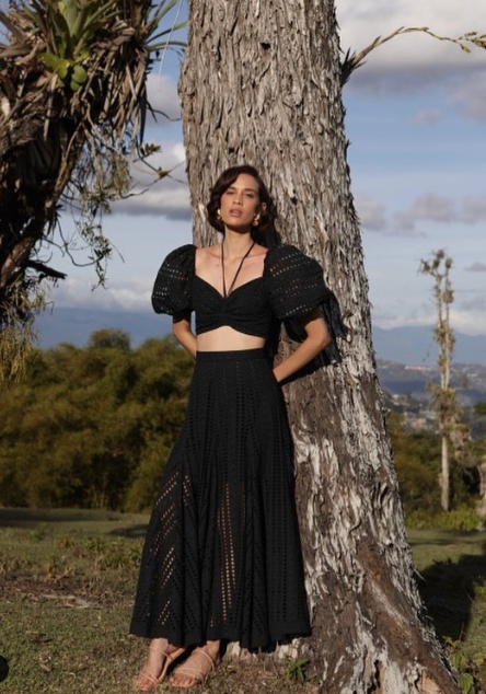 LA BOTANICA SKIRT IN BLACK - No Pise La Grama Web
