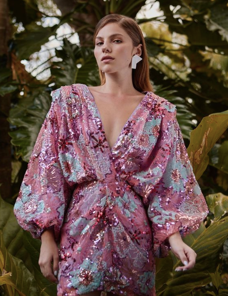 CAPIN MELAO DRESS IN THE SEQUENCE GARDEN PRINT - No Pise La Grama Web