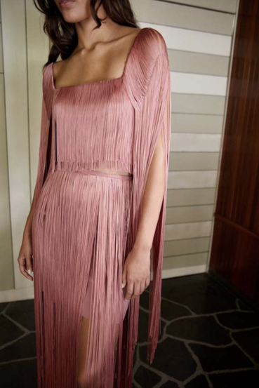 
            
                Load image into Gallery viewer, SOLSTICIO SKIRT IN MAUVE PINK
            
        