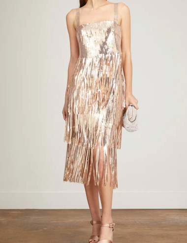 LA CONSTELACION SKIRT IN ROSE GOLD - No Pise La Grama Web