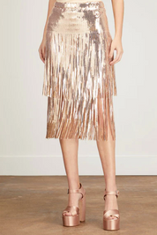 LA CONSTELACION SKIRT IN ROSE GOLD - No Pise La Grama Web