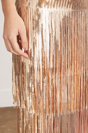 LA CONSTELACION SKIRT IN ROSE GOLD - No Pise La Grama Web