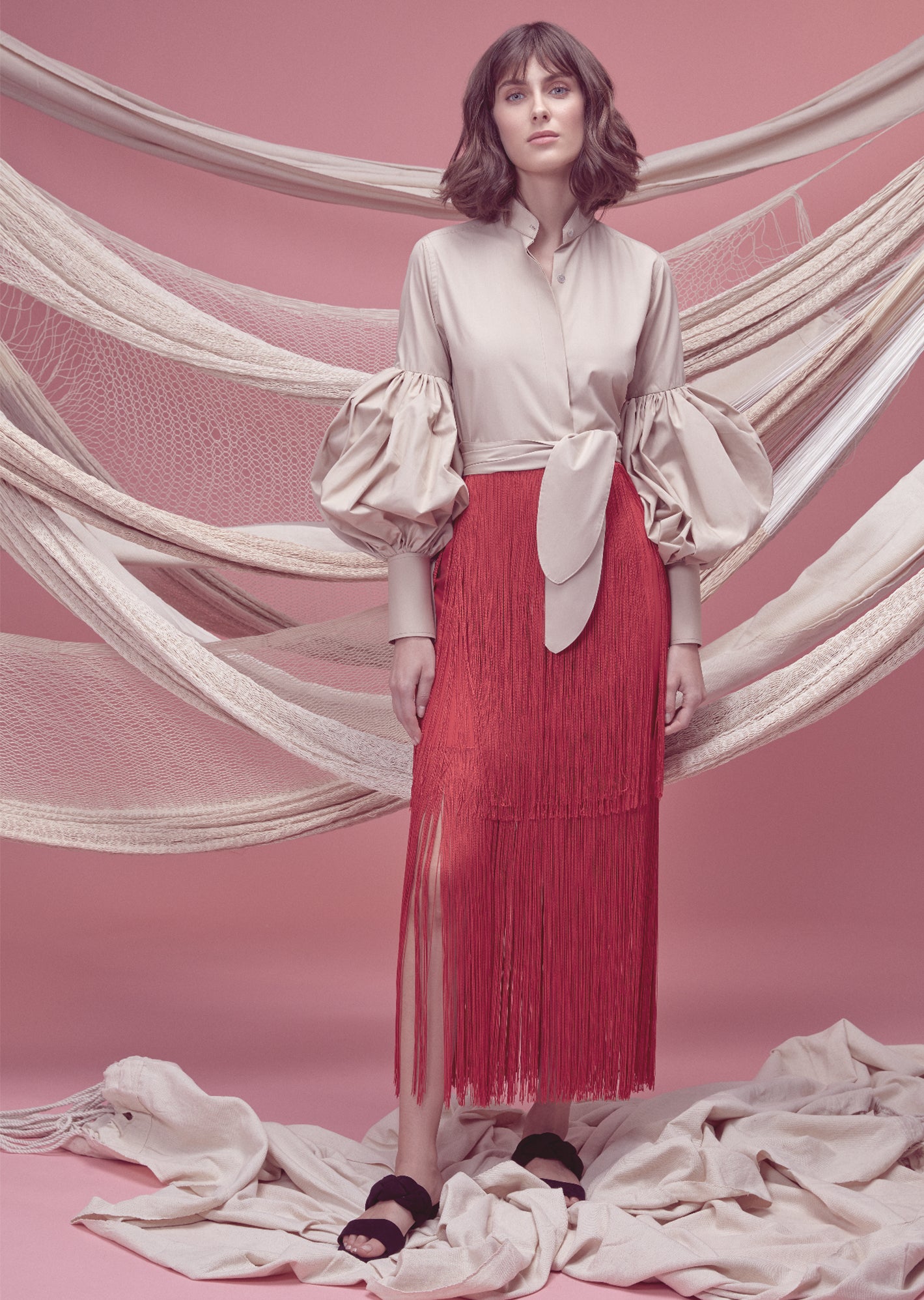 SOL SKIRT IN RED - No Pise La Grama Web