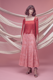 SOMBRITA SKIRT IN PINK ORCHID PRINT - No Pise La Grama Web