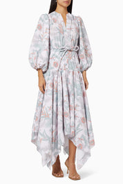 BOCA DULCE DRESS IN JARDIN TROPICAL BLANCO - No Pise La Grama Web