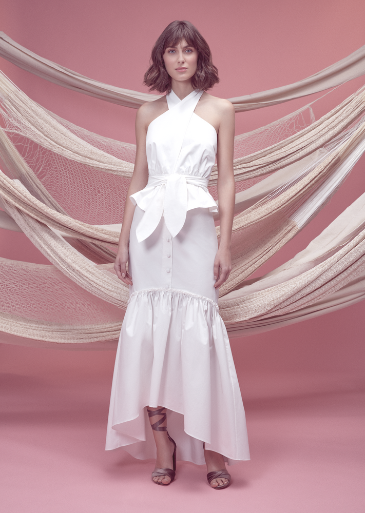 
            
                Load image into Gallery viewer, AGUA SKIRT IN OFF WHITE
            
        