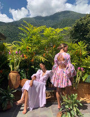 TRINITARIA DRESS IN ORQUÍDEA PINK PRINT - No Pise La Grama Web