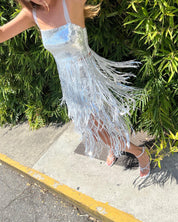 LA CONSTELACION SKIRT IN SILVER - No Pise La Grama Web