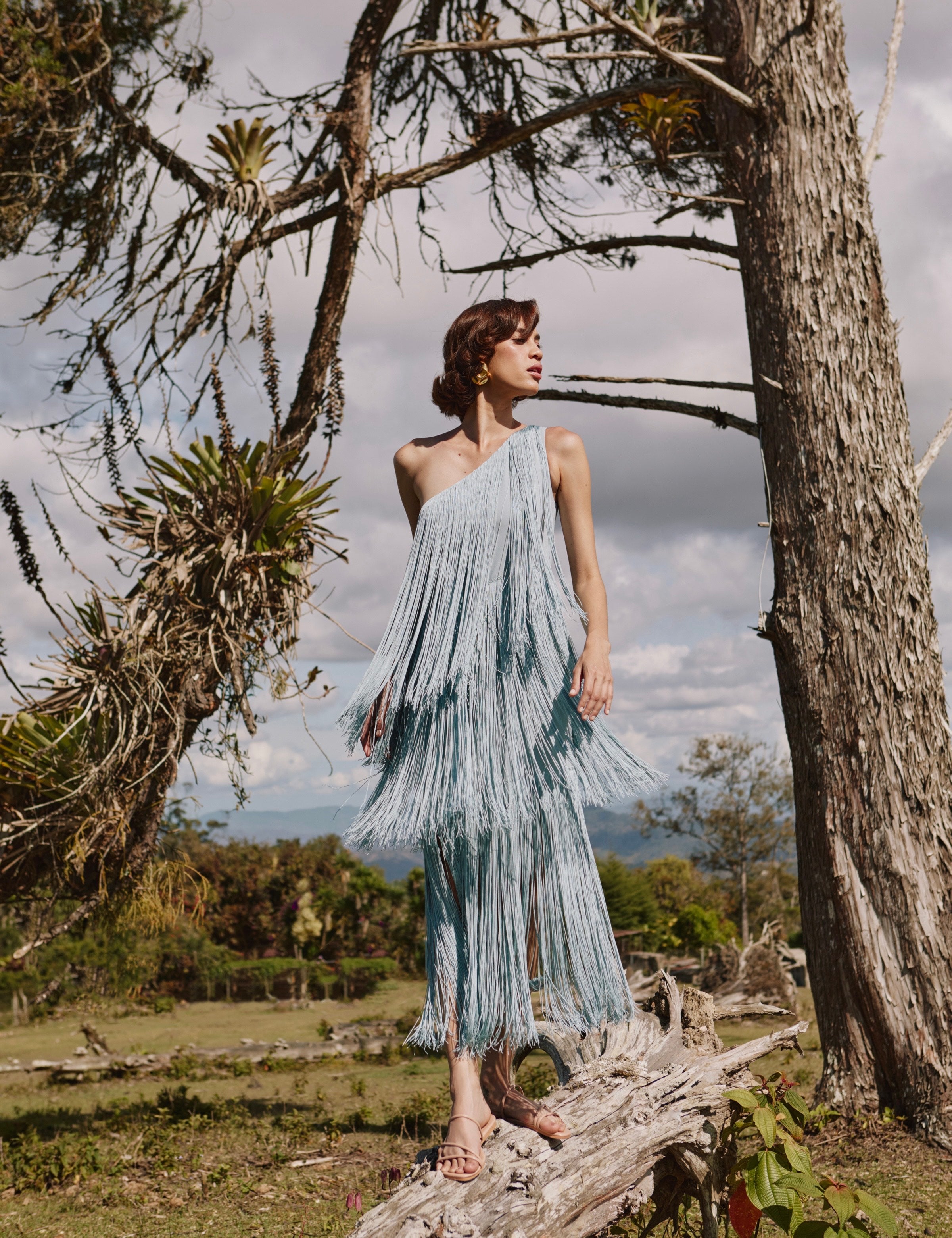 CASCADA DRESS IN DUSTY BLUE - No Pise La Grama Web