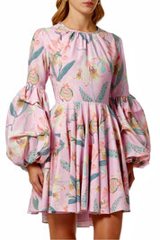 TRINITARIA DRESS IN ORQUÍDEA PINK PRINT - No Pise La Grama Web